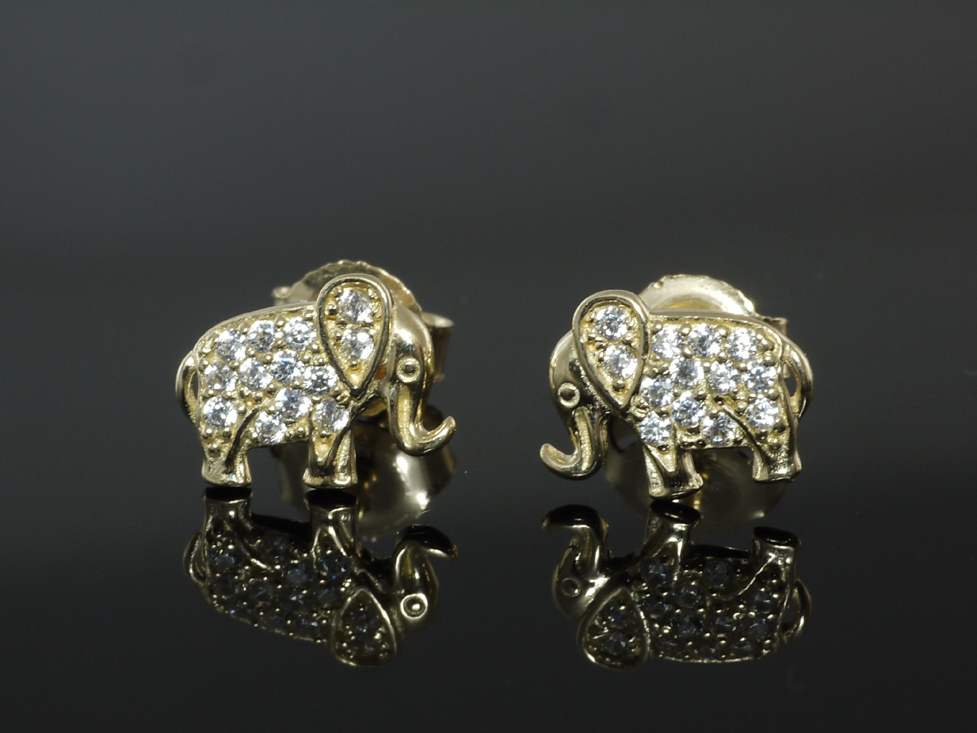 Elefanten 585 Ohrstecker Gold